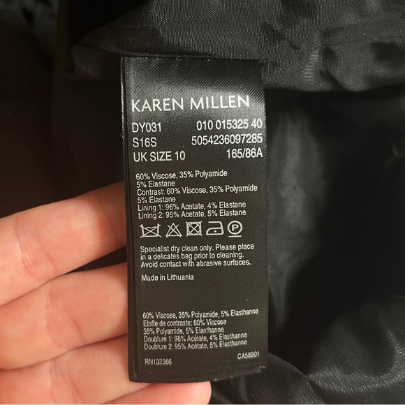 Karen Millen Riviera Colour Block Bodycon Sleeveless Dress - Picture 9 of 10